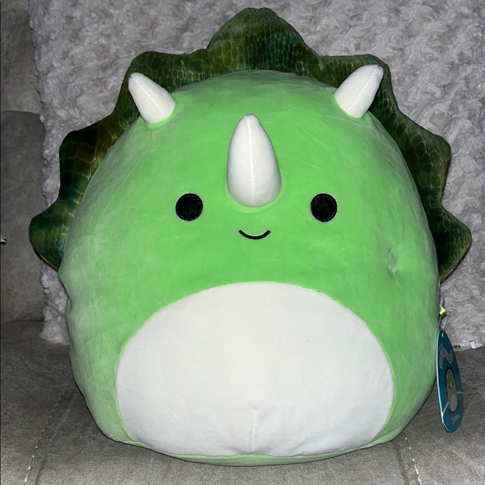 🦖 Squishmallows Tristan the Triceratops Dinosaur NWT 12”